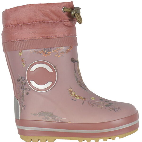 Mikk-Line Gummistøvler m. For - Rose Brown m. Blomster