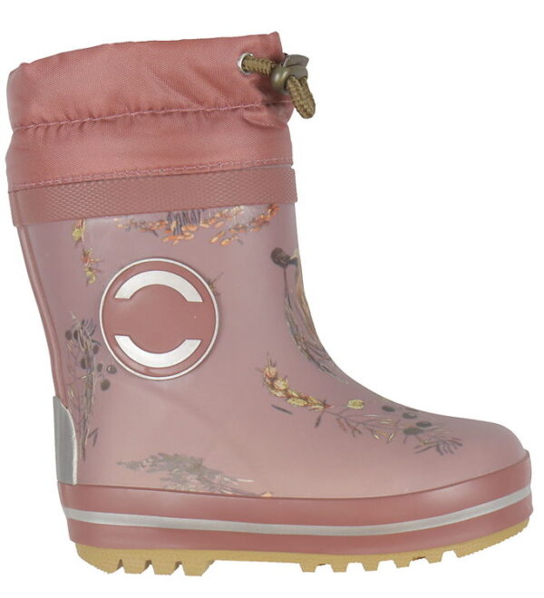 Mikk-Line Gummistøvler m. For - Rose Brown m. Blomster Mikk-Line Gummistøvler m. For - Rose Brown m. Blomster
