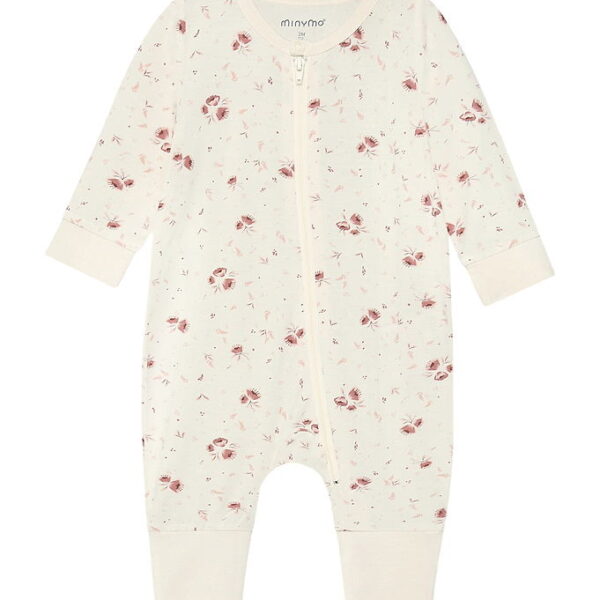 Minymo Heldragt - Viskose - Peach Whip m. Blomster