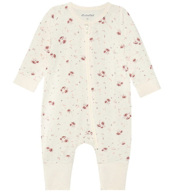 Minymo Heldragt - Viskose - Peach Whip m. Blomster