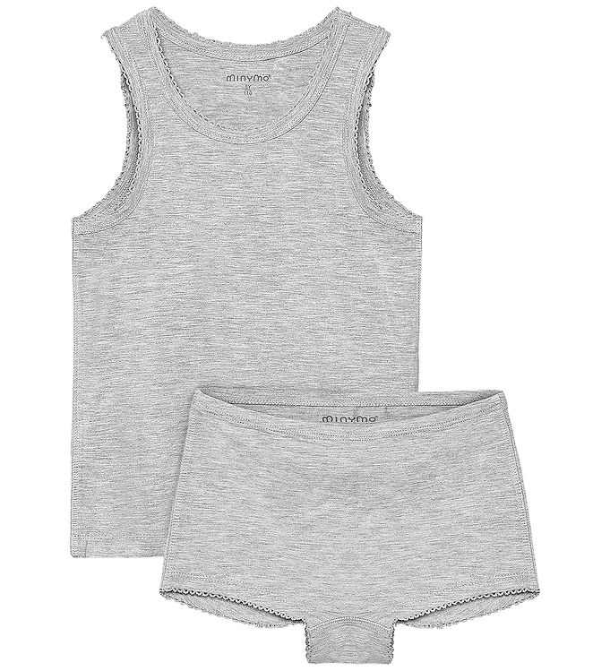 Minymo Undertøj - Viskose - Grey Melange
