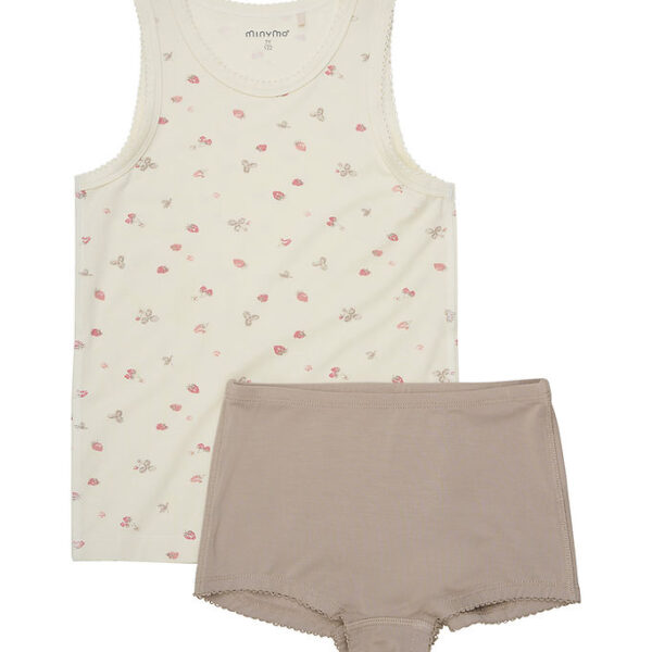 Minymo Undertøj - Viskose - Strawberry Ice m. Jordbær