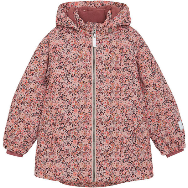 Minymo Vinterjakke - AOP - Peach Whip