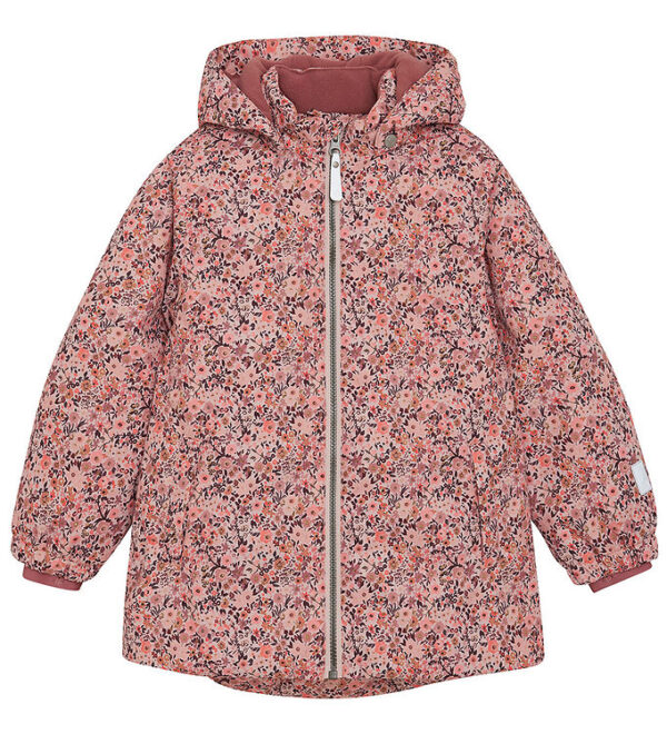 Minymo Vinterjakke - AOP - Peach Whip