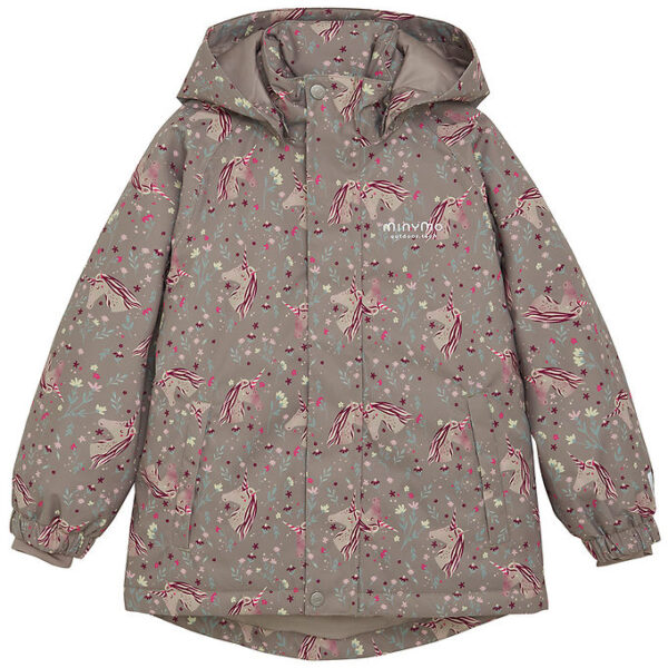 Minymo Vinterjakke - AOP - Roasted Cashew