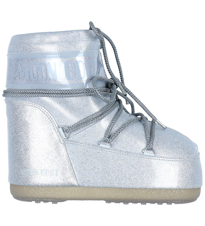Moon Boot Vinterstøvler - Icon Low Glitter - Silver