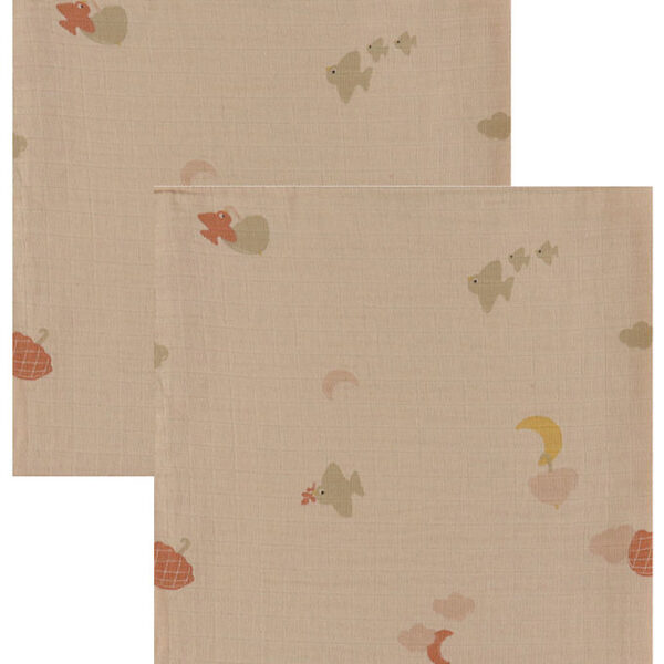 Moonboon Stofbleer - Musselin - 2-pak - Over The Moon