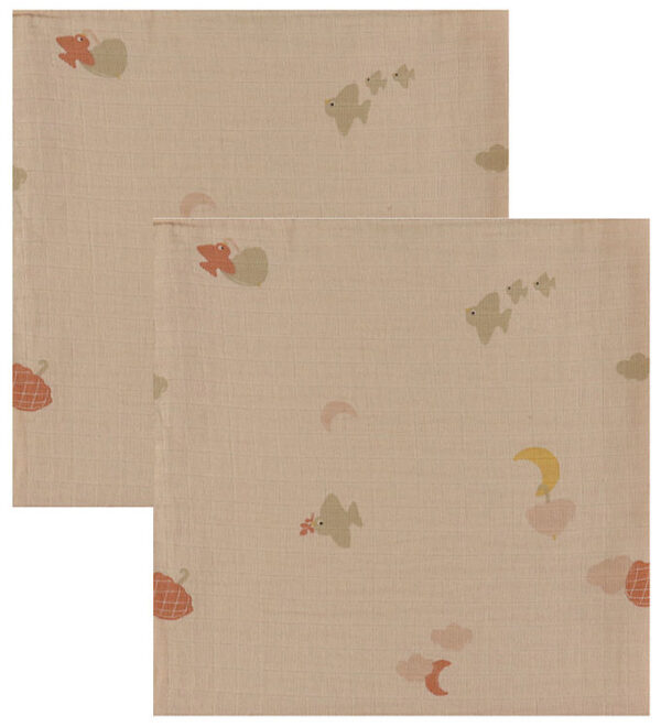 Moonboon Stofbleer - Musselin - 2-pak - Over The Moon