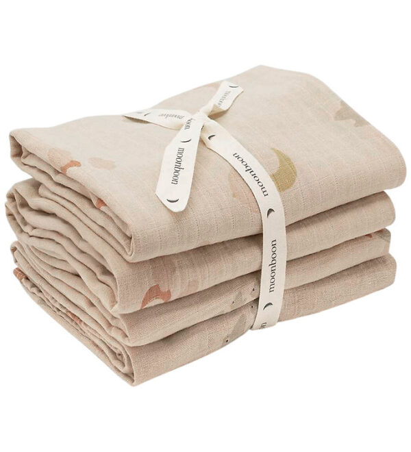 Moonboon Stofbleer - Musselin - 4-pak - Over The Moon Nature