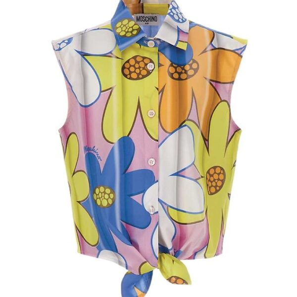 Moschino Skjorte - Pink/Blå/Gul