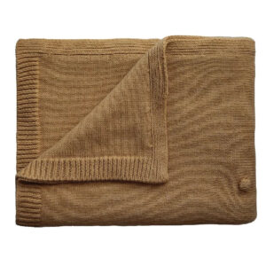 Mushie Babytæppe Dots Mustard Melange