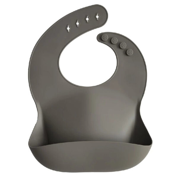 Mushie Silicone Bib Dove Grey