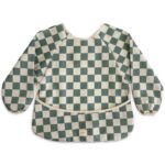 Mushie hagesmæk med ærmer - Olive Check