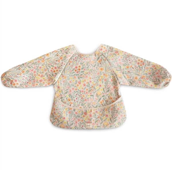 Mushie hagesmæk med ærmer - Pastel Blooms