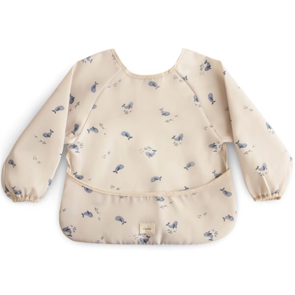 Mushie hagesmæk med ærmer - Whales