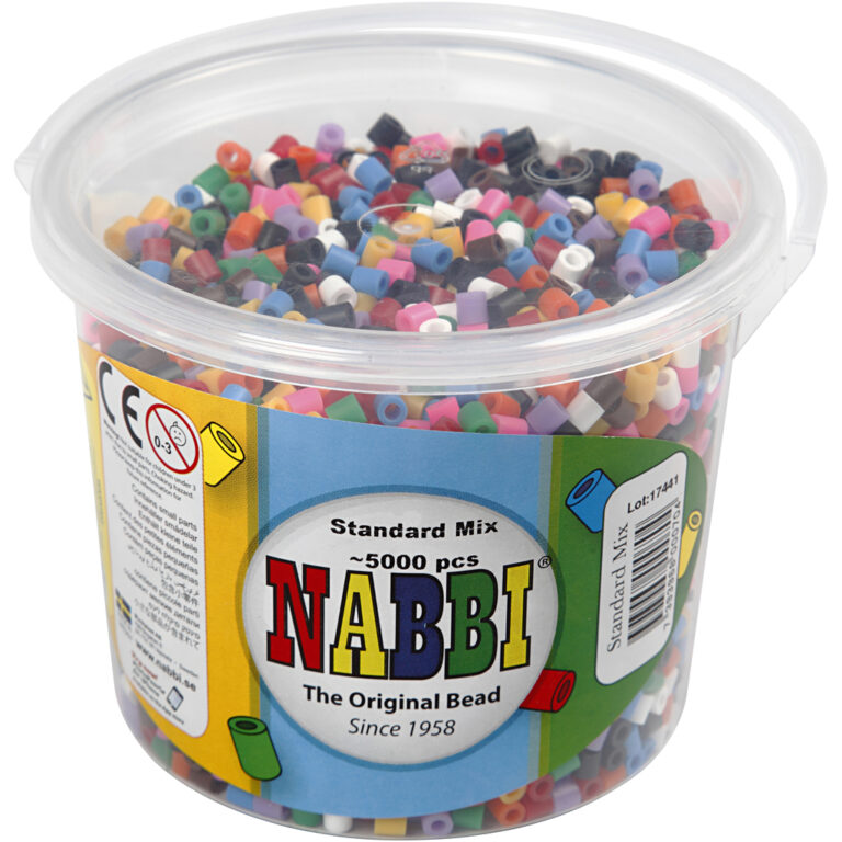 NABBI | Rørperler midi - Basisfarver, 5.000 stk.