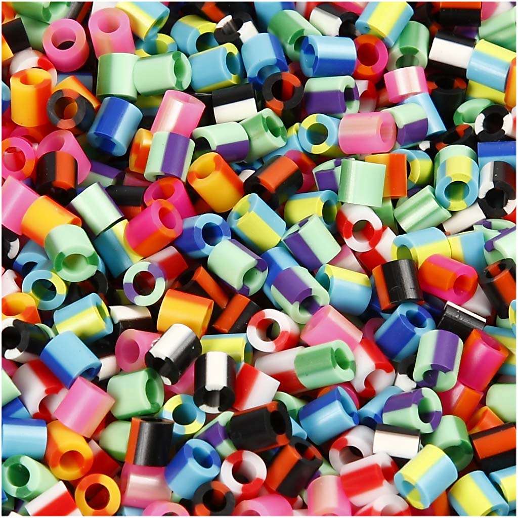 NABBI | Rørperler midi - Stribede, 10.000 stk.