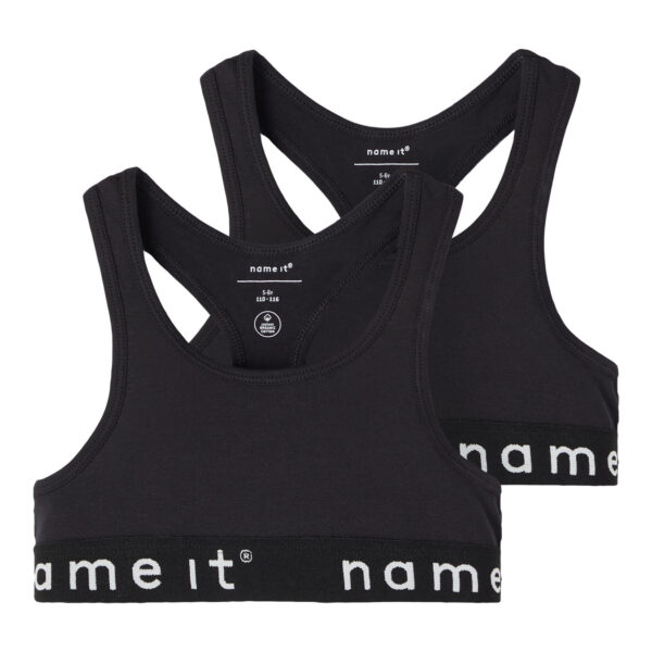 NAME IT 2-Pak Korte Toppe Black