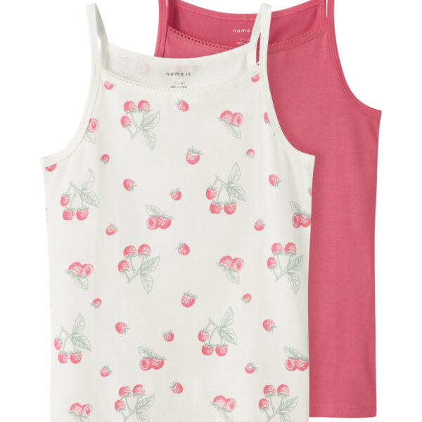 NAME IT 2-Pak Strop Toppe Raspberry Cloud Dancer