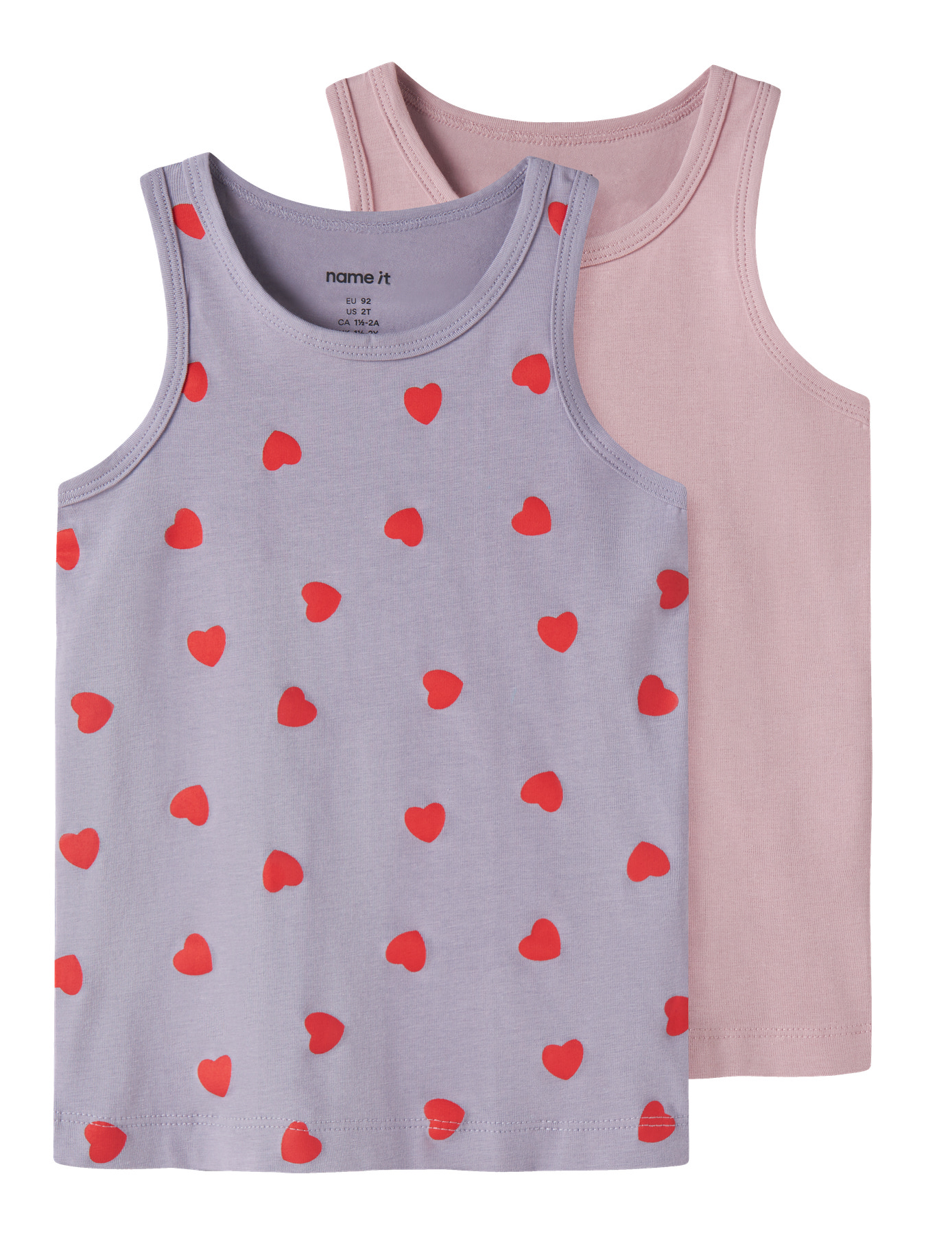 NAME IT 2-Pak Tank Top Lavender Hearts NAME IT 2-Pak Tank Top Lavender Hearts