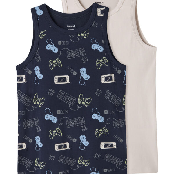 NAME IT 2-Pak Tank Toppe Navy Gamer