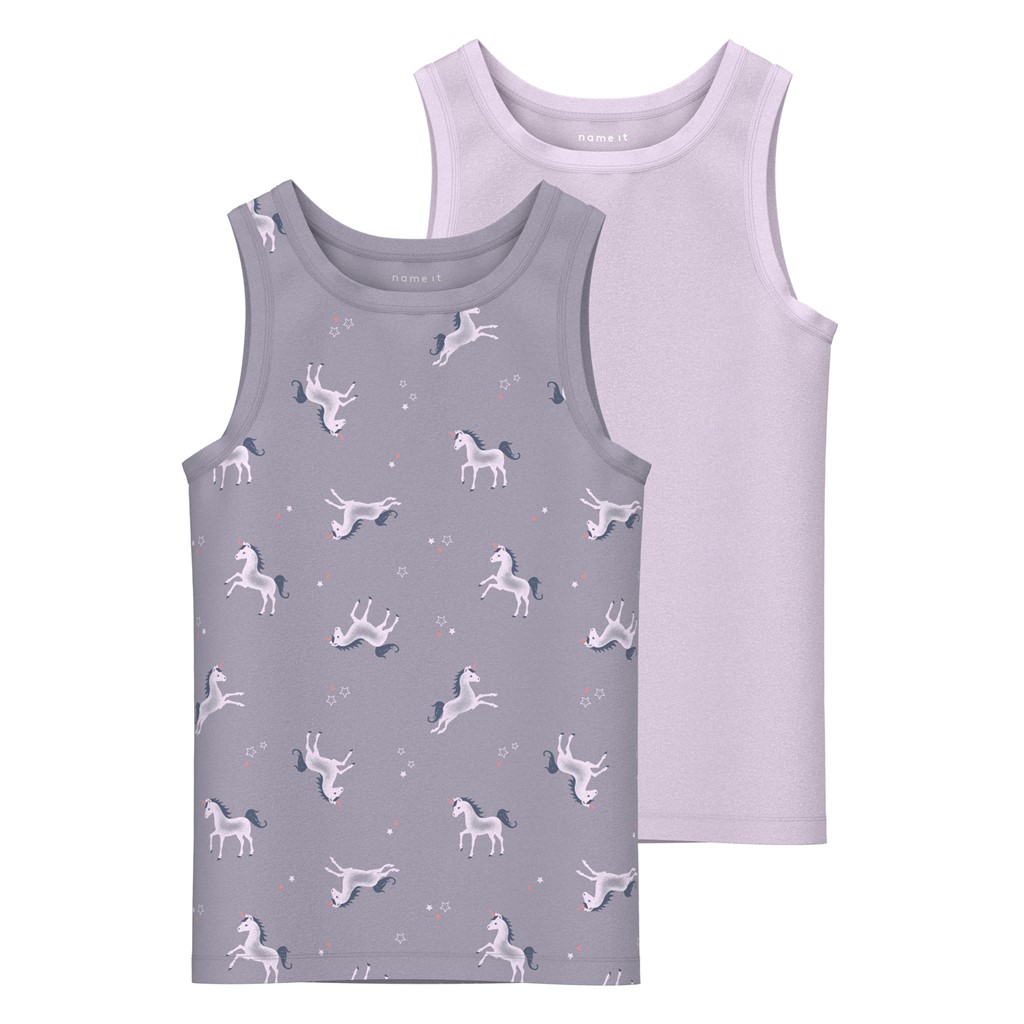 NAME IT 2-Pak Tanktops Unicorn Lavender Aura