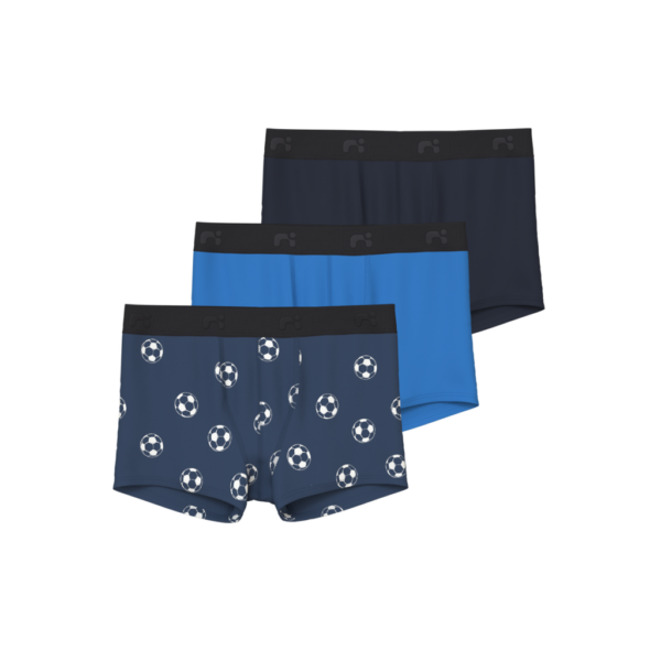 NAME IT 3-Pak Boxershorts Fodbold Dark Denim