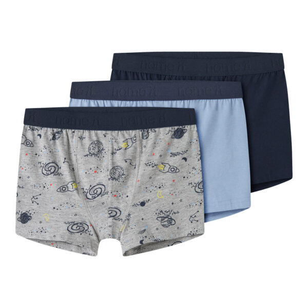 NAME IT 3-Pak Boxershorts Grey Space