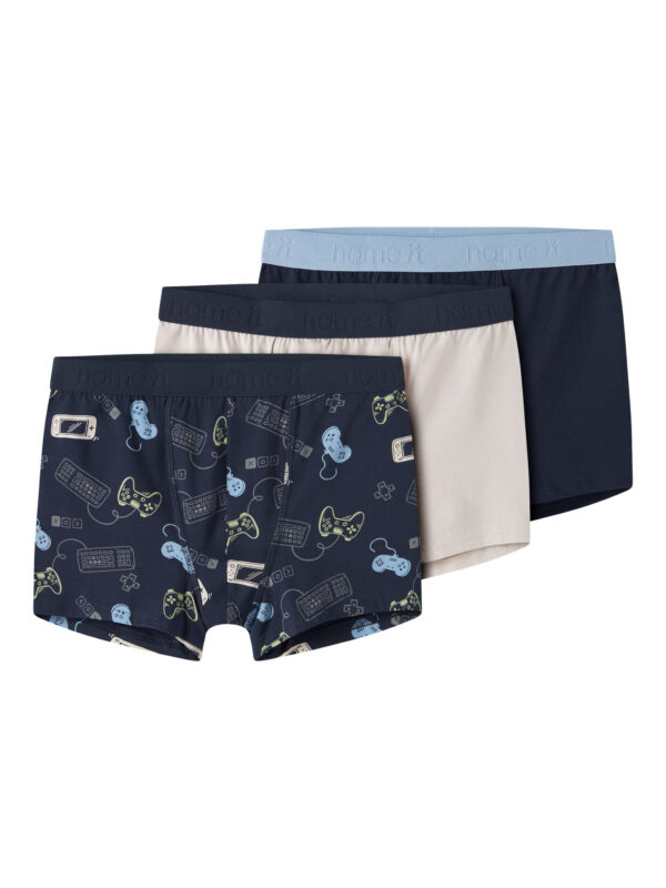 NAME IT 3-Pak Boxershorts Navy Gamer
