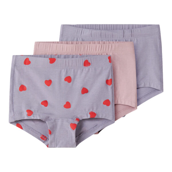 NAME IT 3-Pak Tights Lavender Hearts