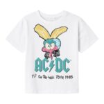 NAME IT ACDC T-Shirt Adawolf Bright White