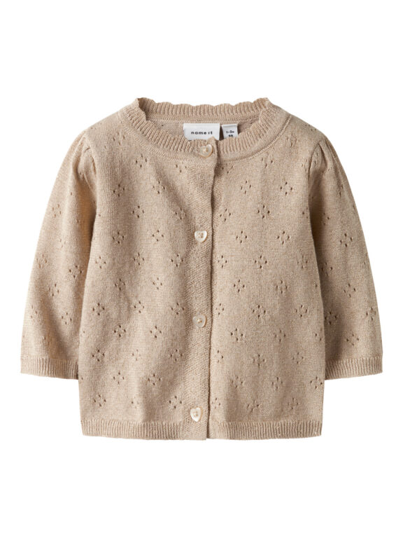 NAME IT Glimmer Strik Cardigan Rolia Cement NAME IT Glimmer Strik Cardigan Rolia Cement