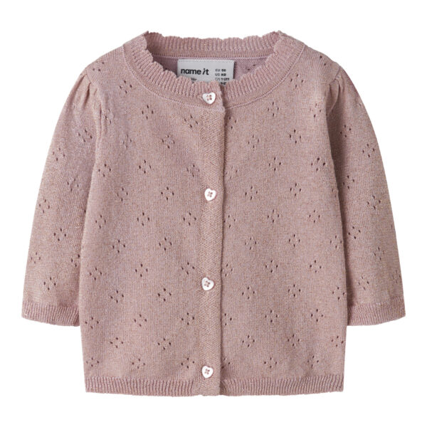 NAME IT Glimmer Strik Cardigan Rolia Keepsake Lilac