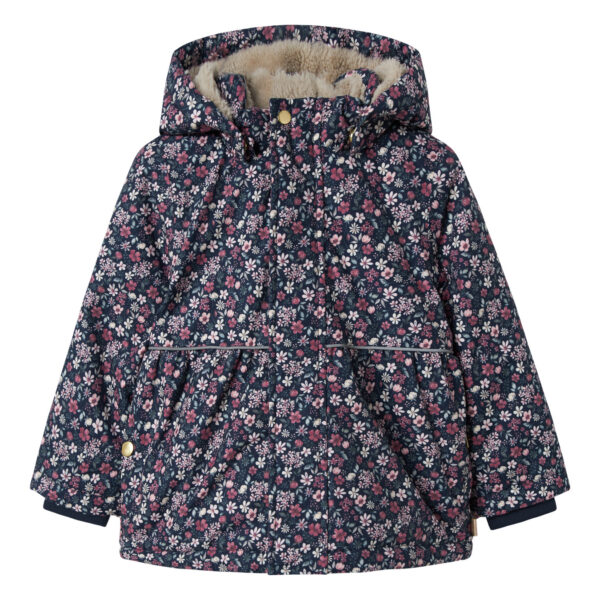 NAME IT Jakke Snow05 Blomster Dark Sapphire