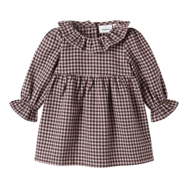 NAME IT Kjole Oninka Seal Brown Burnished Lilac