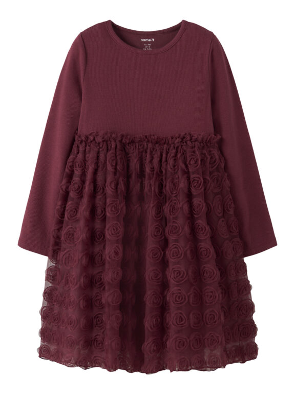 NAME IT Kjole Sykia Burgundy NAME IT Kjole Sykia Burgundy