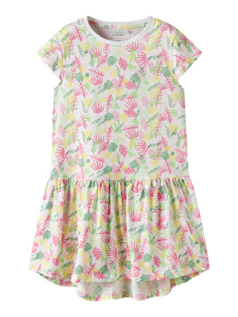 NAME IT Kjole Vigga Bright White Tropic