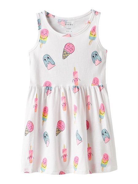 NAME IT Kjole Vineo Bright White Ice