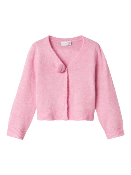 NAME IT Kort Strik Cardigan Darine Pink Frosting