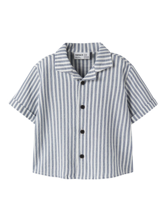 NAME IT Kortærmet Skjorte Fedenis Vintage Indigo