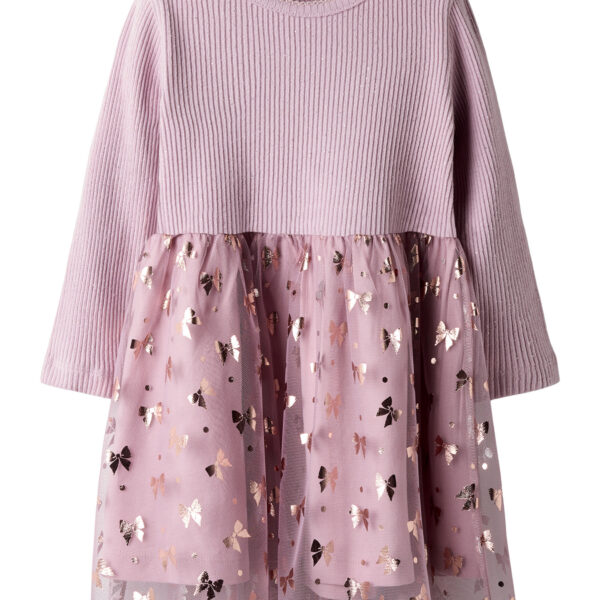 NAME IT Langærmet Kjole Rosally Keepsake Lilac