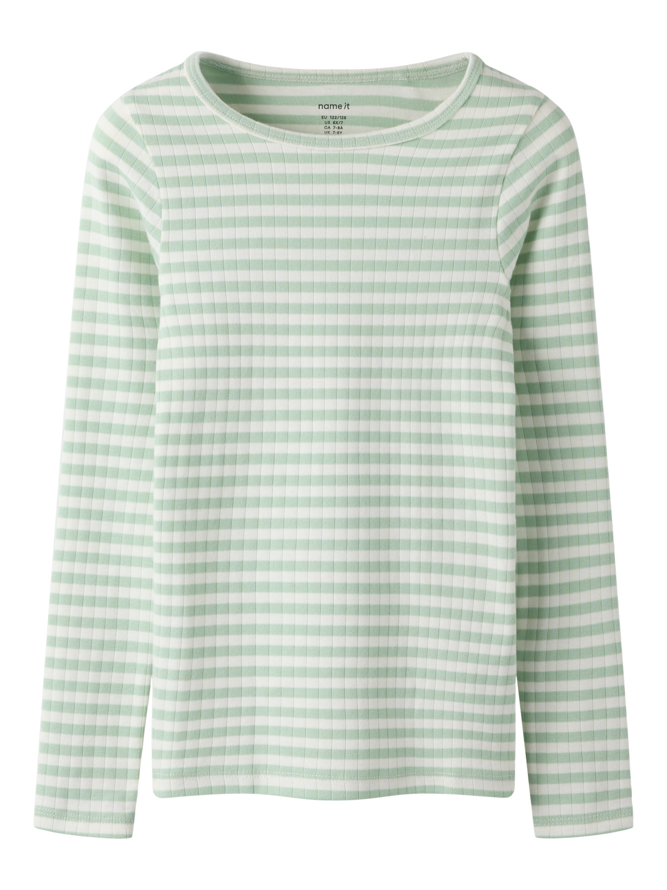NAME IT Langærmet Rib Bluse Suraja Cloud Dancer