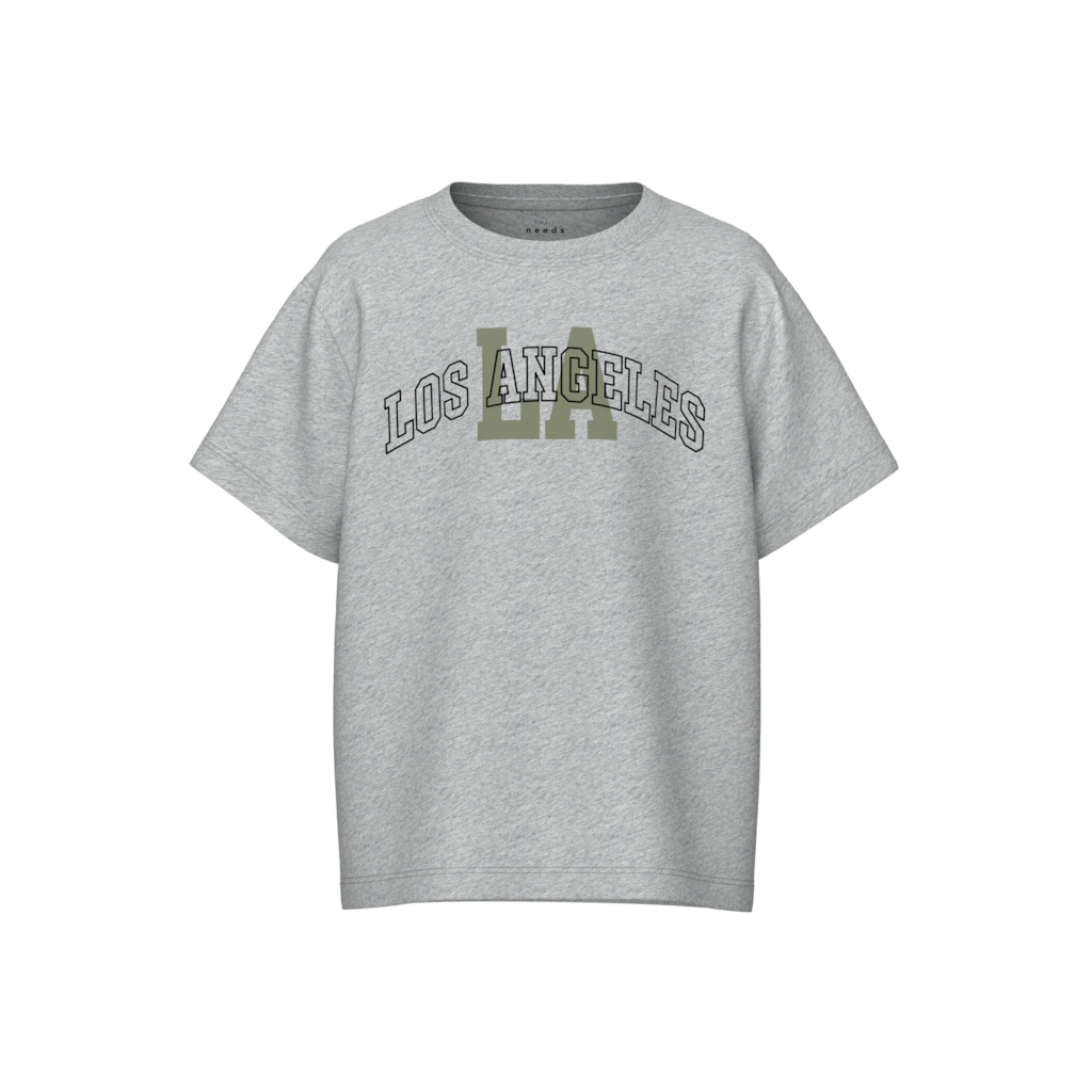 NAME IT Løs T-Shirt Valix Light Grey Melange NAME IT Løs T-Shirt Valix Light Grey Melange