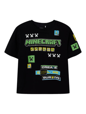 NAME IT Minecraft Jeffy T-shirt Black