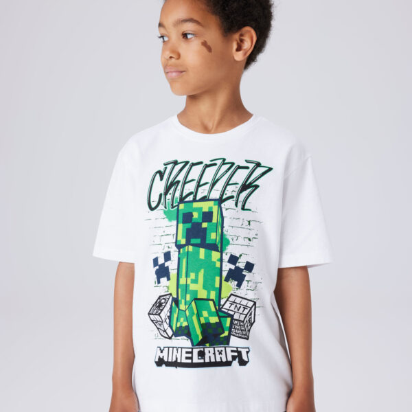 NAME IT Minecraft T-shirt Di Bright White