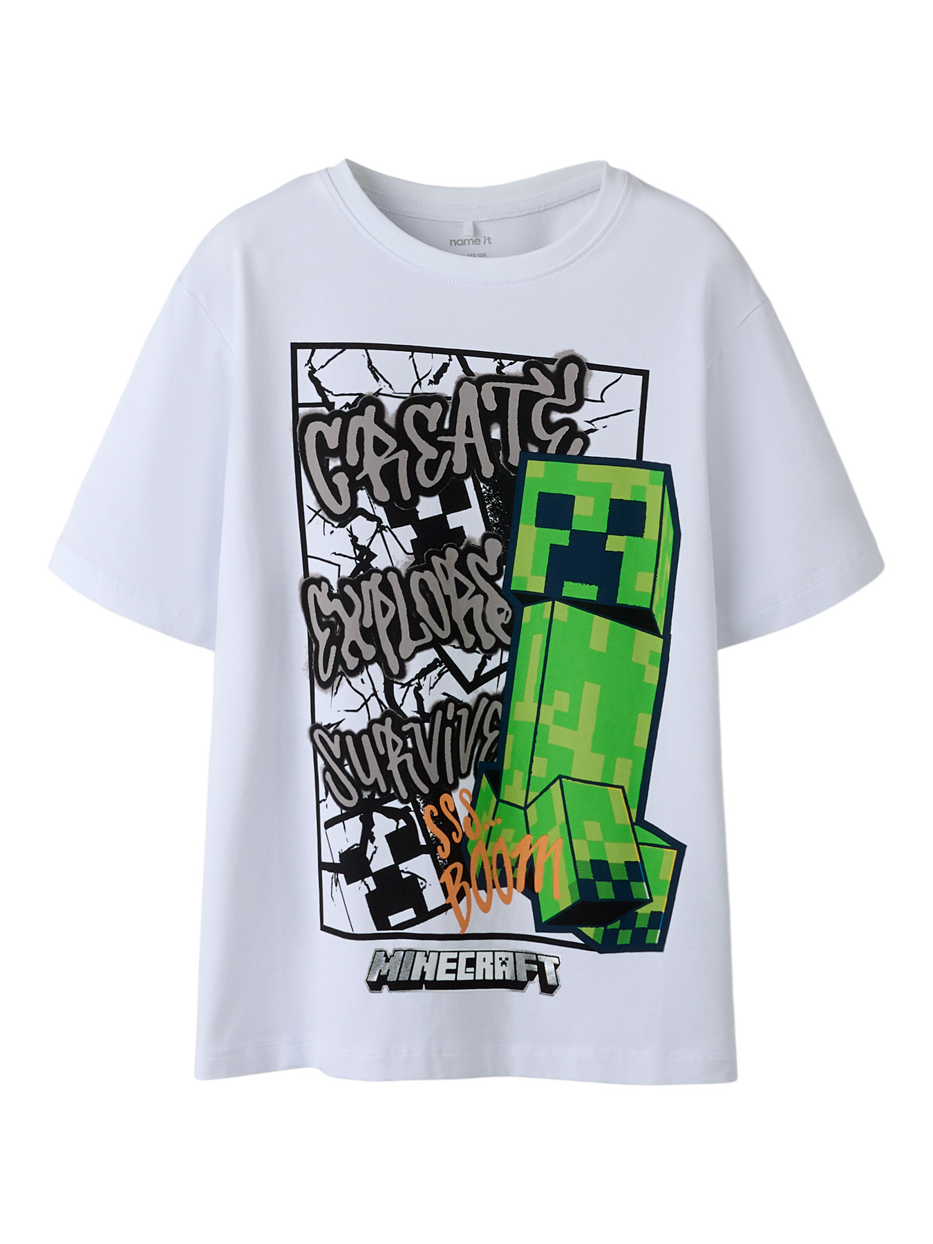 NAME IT Minecraft T-shirt Mase Bright White NAME IT Minecraft T-shirt Mase Bright White
