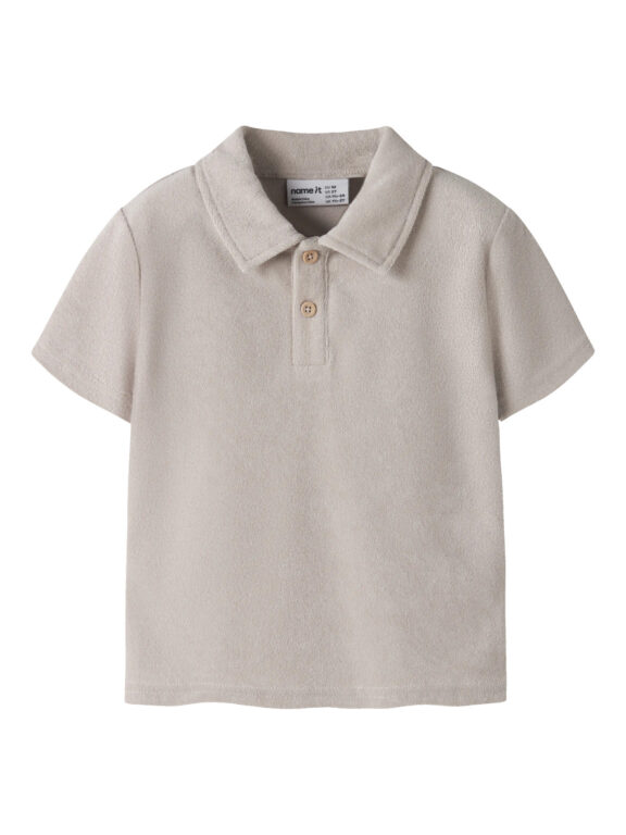 NAME IT Polo T-shirt Finti Terry Chateau Gray NAME IT Polo T-shirt Finti Terry Chateau Gray