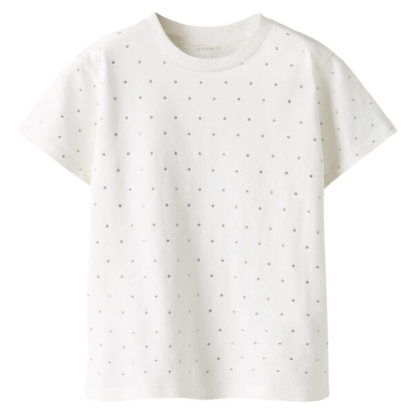 NAME IT Rhinsten T-shirt Ruaja Bright White