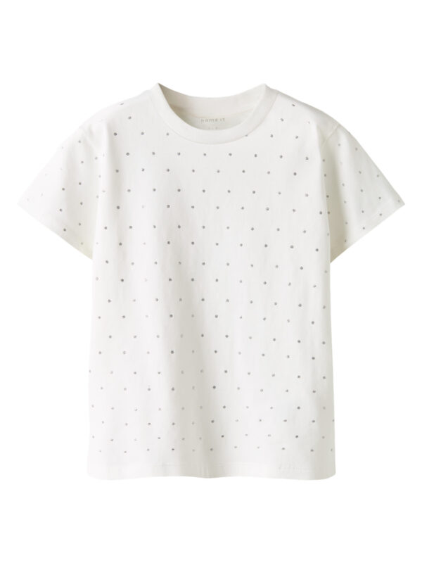 NAME IT Rhinsten T-shirt Ruaja Bright White
