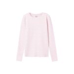 NAME IT Stribet Langærmet Rib Bluse Suraja Parfait Pink